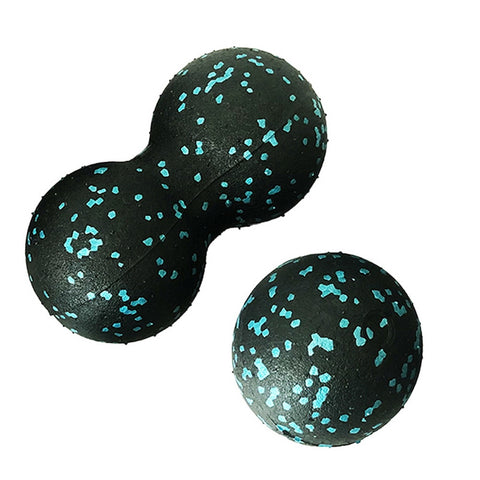 Yoganix Peanut Fitness Massage Ball Set Yoga Roller Double Lacrosse Mobility Ball for Myofascial Physical Therapy Deep Tissue Massage