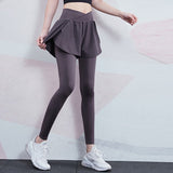 Yoganix Yoga Leggings Women 2 in 1Running Jogging Tights Femme Stretchy Sports Fitness Pants with Lining