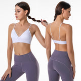Yoganix Bymermaids Fitness Yoga Top Deep V Sexy Triangle Cup Bralette Boneless Sports Bra Seamless Push Up Bra Women's Tube Top Crop Top