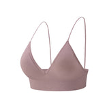 Yoganix Bymermaids Fitness Yoga Top Deep V Sexy Triangle Cup Bralette Boneless Sports Bra Seamless Push Up Bra Women's Tube Top Crop Top