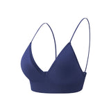 Yoganix Bymermaids Fitness Yoga Top Deep V Sexy Triangle Cup Bralette Boneless Sports Bra Seamless Push Up Bra Women's Tube Top Crop Top