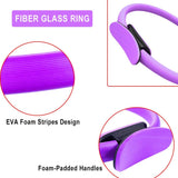 Yoganix 6 PCS Pilates Yoga Ring Exercise Fitness Magic Circle Exercise Balance Ball Elastic Belt Gym Yoga Accessories Women