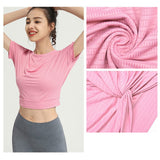 Yoganix Women's Yoga Shirt Backless Sexy Crop Top Gym Fitness Sportswear Running Workout T-shirt Sports Loose Tank Tops Jogger Vest