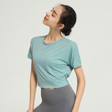 Yoganix Women's Yoga Shirt Backless Sexy Crop Top Gym Fitness Sportswear Running Workout T-shirt Sports Loose Tank Tops Jogger Vest